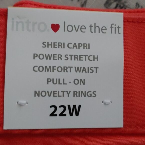 Intro Love The Fit Stretch Pull On Sheri Capri Power Stretch Sz 22W - Picture 7 of 11
